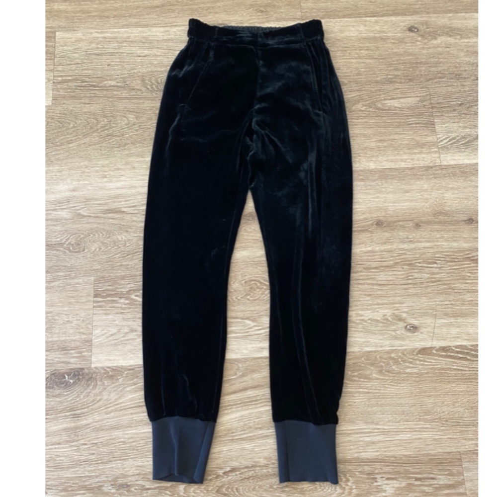 Ann Demeulemeester Black Velvet Joggers